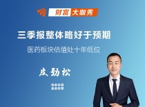 创金合信皮劲松：医疗板块估值低，看好医疗器械